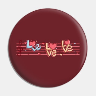 Valentine Day ! Music of Love Pin