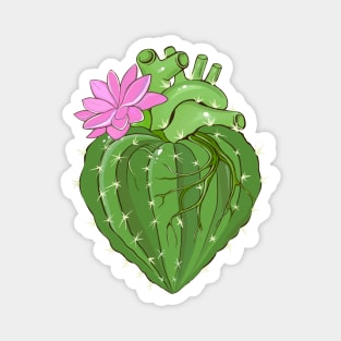 Cactus shape Heart and succulent plant flower, Prickly Heart, succulent lover, Plant lover Magnet