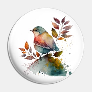 A nice  bird with leaves❤❤ Pin