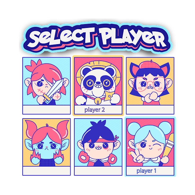 Otaku select player gamer Kawaii character by TEEVEETEES