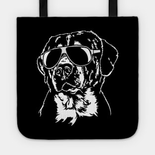 Proud Greater Swiss Mountain Dog sunglasses cool dog Tote