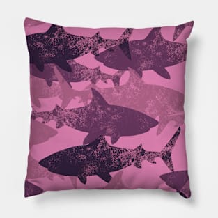 shark pattern vintage Pillow