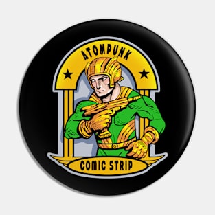 Atompunk hero Pin