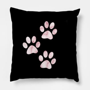 Pink Marble Paws Pillow