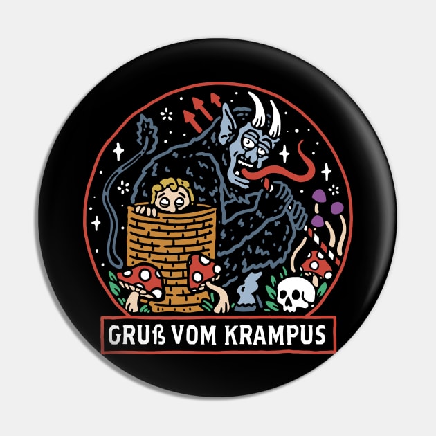 Gruß vom Krampus Pin by Dustin Wyatt Design