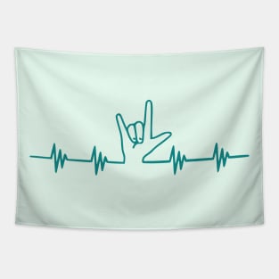 ASL Heartbeat Line Tapestry