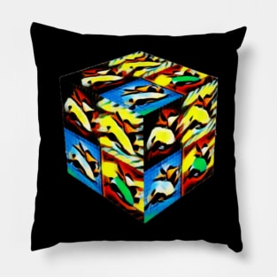 Cube Colorful Abstract Design Pillow