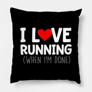 I Love Running Pillow