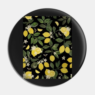 Lemon Demon Flowers Pattern Pin