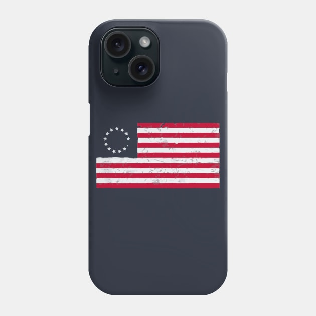 Distressed Betsy Ross Flag Phone Case by WildZeal