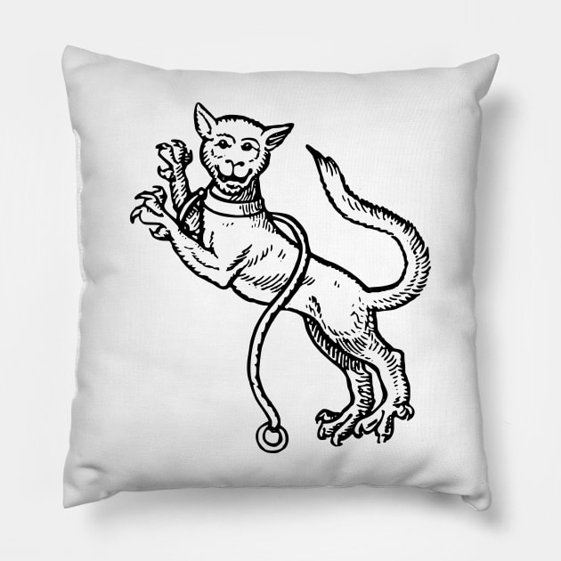 Graceful Cat-a-Mountain Creature Pillow by Vintage Boutique