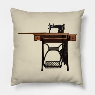 Sewing machine cartoon illustration Pillow