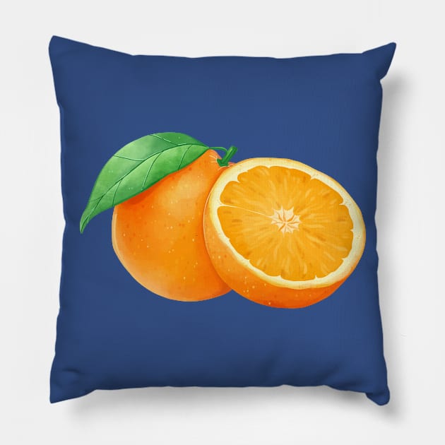 Orange Fruit Pillow by Mako Design 