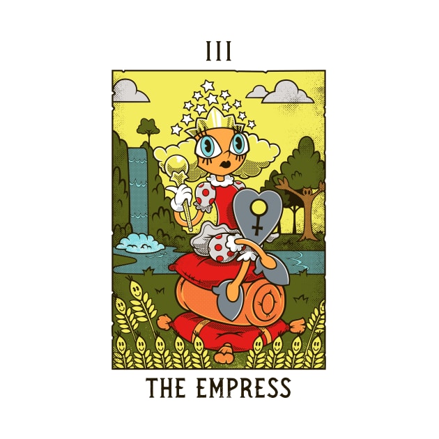 Empress - Mystical Medleys - Vintage Cartoon Tarot (White) by Mystical Medleys