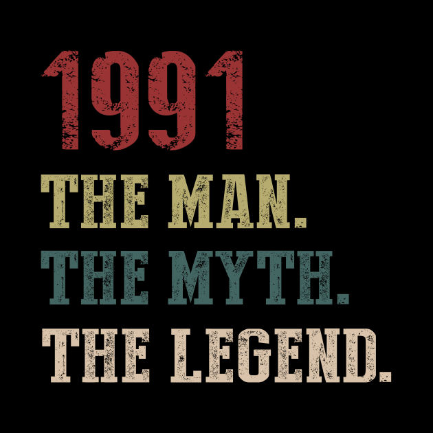 Vintage 1991 The Man The Myth The Legend Gift 29th Birthday by Foatui