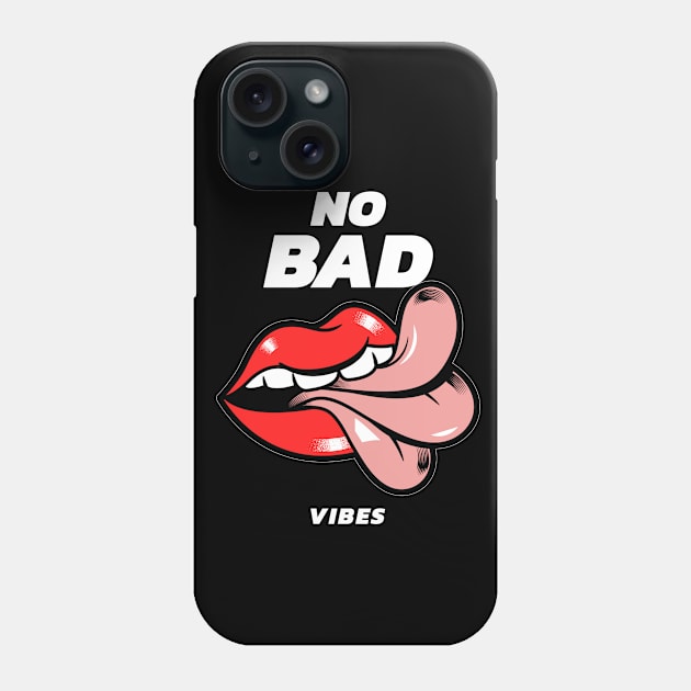 No Bad Vibes Phone Case by CatMonkStudios