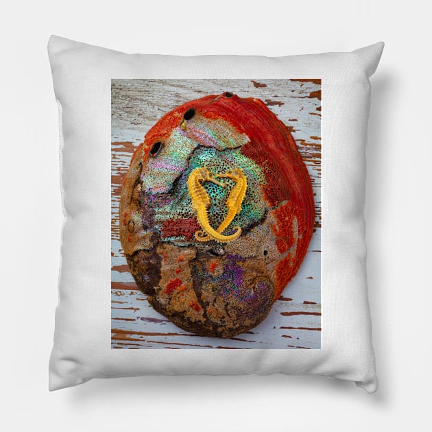 Seahorses In Love Still Life Pillow by photogarry