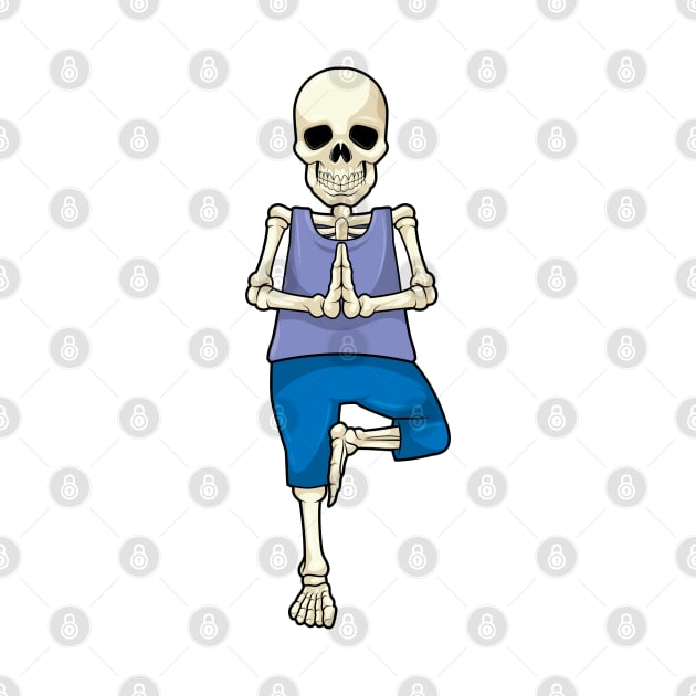 Skeleton at Yoga Stretching by Markus Schnabel