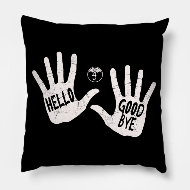 Hello Goodbye Klaus Pillow by wookiemike