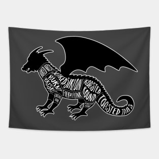 Black Dragon - Fantasy Butcher Cuts of Meat Tapestry