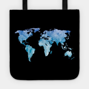 Brushstroke world map Tote