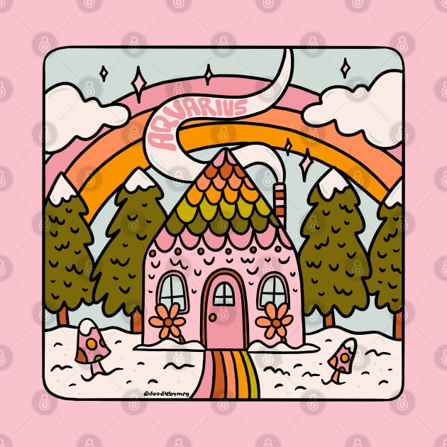Aquarius Gingerbread House by Doodle by Meg