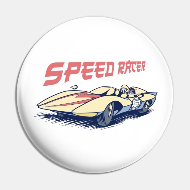 Vintage Speed Racer Pin by thelazyshibaai