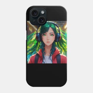 girl and music Phone Case