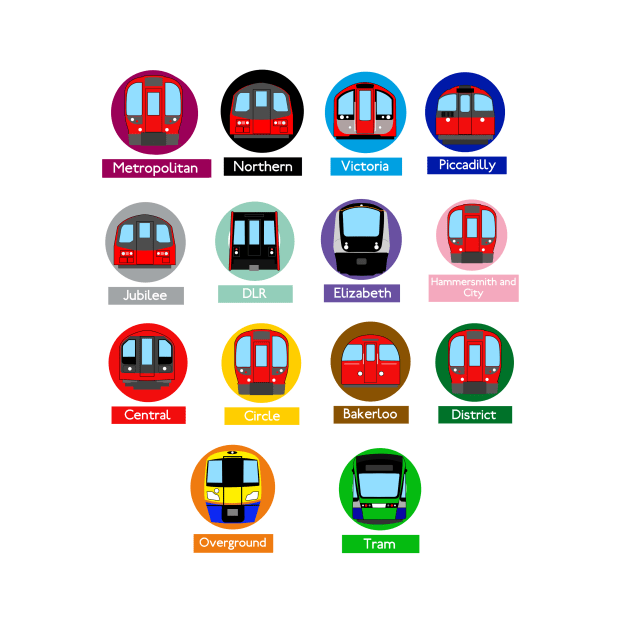 London Underground Subway Roundels by 2createstuff