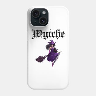 Wytche - with a Pretty Witch Flying on a Broom Phone Case