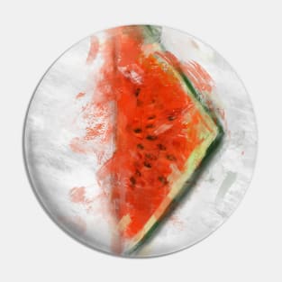 Triangle Watermelon Painted in a Contemporary Style Pin