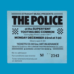 Concert ticket stub for The Police 1980 T-Shirt