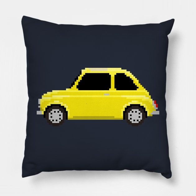 Fiat 500 Pixelart Pillow by retsbor10@comcast.net