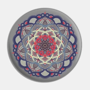 Retro Mandala Pin