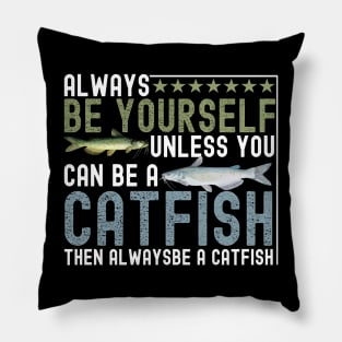 funny catfish Pillow