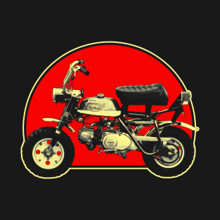 1969 Honda Z50A Monkey Bike Retro Red Circle Motorcycle T-Shirt