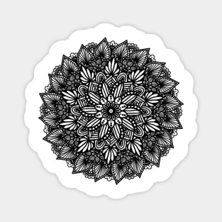 Monochrome Digital Mandala Magnet