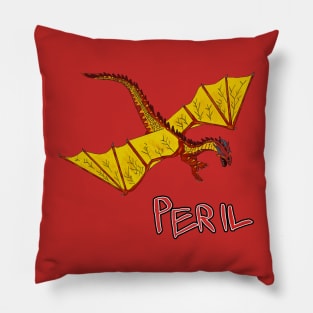 Peril Dragon Red Pillow