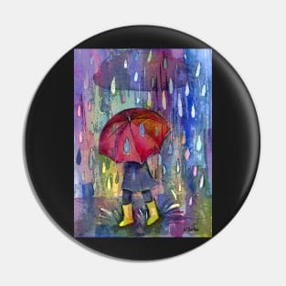 Red brolly Pin