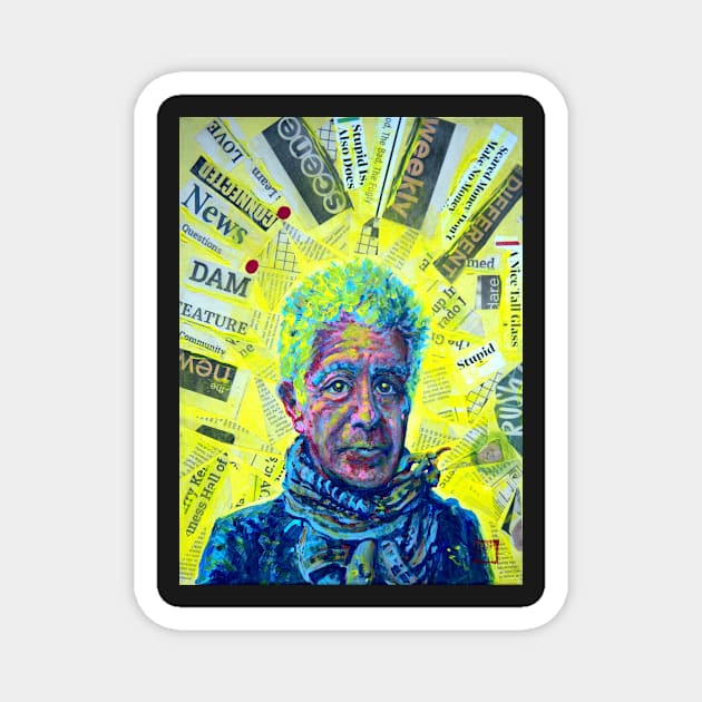 Anthony Bourdain Magnet by Jacob Wayne Bryner 