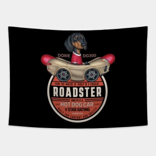 Dachshund Roadster Hot Dog Car Tapestry