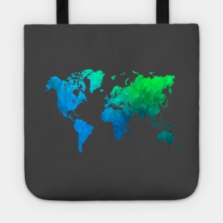 world map green blue #worldmap #map Tote