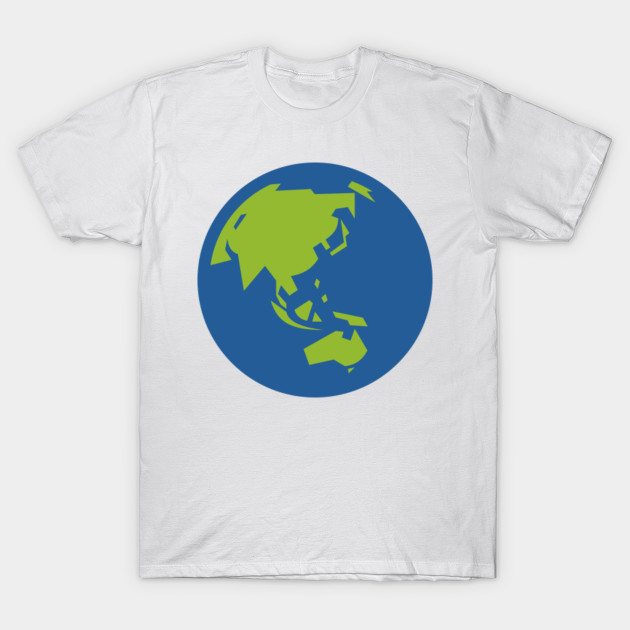 Limited Edition Exclusive Globe Icon Facing Asia And Australia Globe Icon Facing Asia And Australia Maglietta Teepublic It
