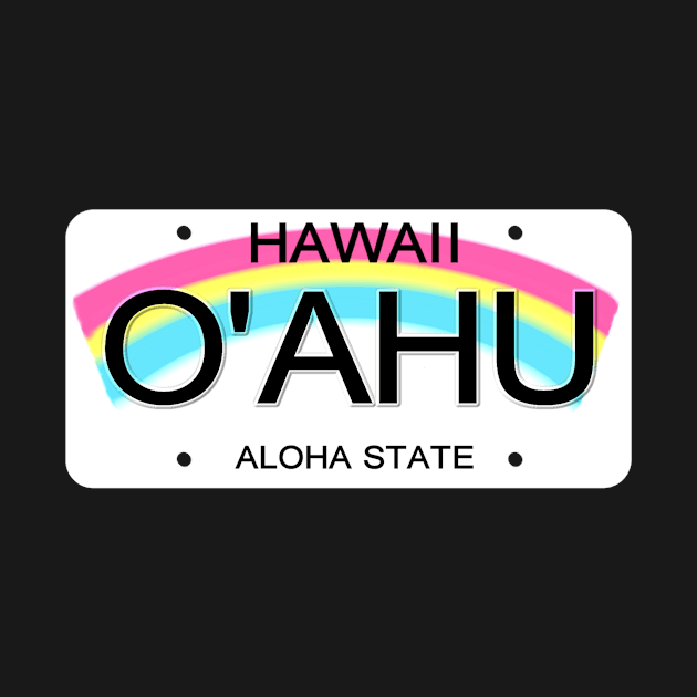 O'ahu Hawaii License Plate by Mel's Designs