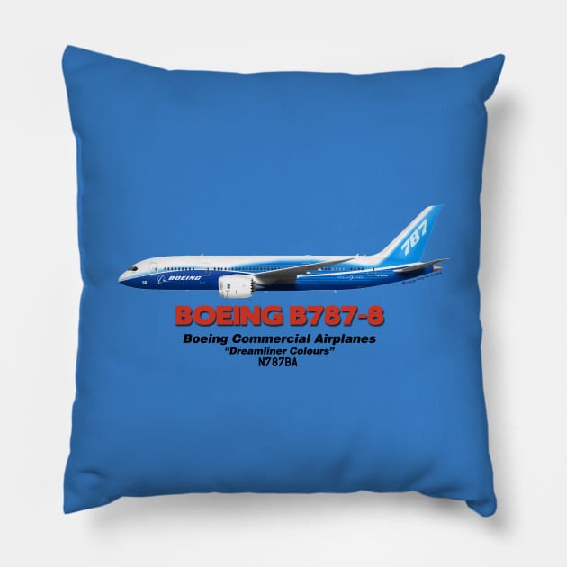 Boeing B787-8 - Boeing "Dreamliner Colours" Pillow by TheArtofFlying