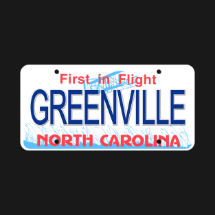 Greenville North Carolina License Plate T-Shirt