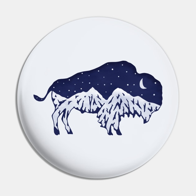 Snow Bison Pin by rtsukamoto