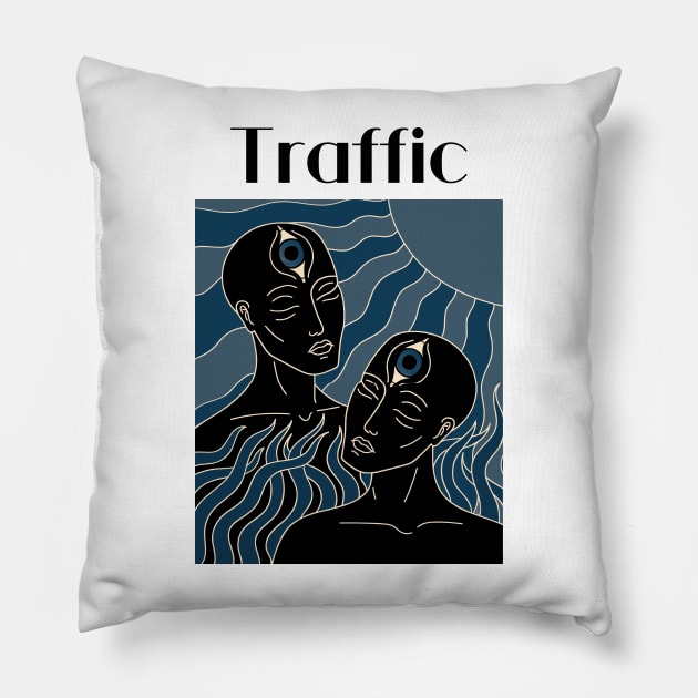 The Dark Sun Of Traffic Pillow by limatcin