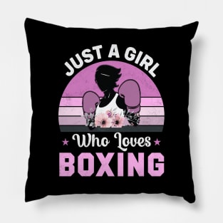 Just A Girl Who Loves Boxing Pillow