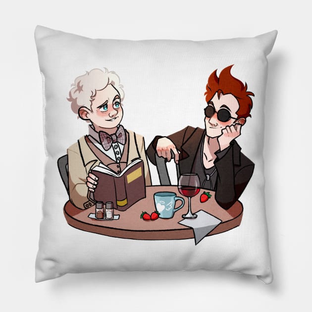 Good omens Pillow by gaypompeii